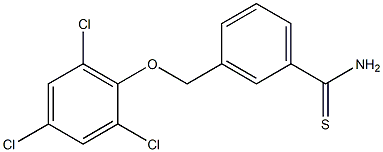 3-(2,4,6-trichlorophenoxymethyl)benzene-1-carbothioamide Struktur