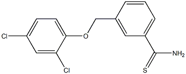 3-(2,4-dichlorophenoxymethyl)benzene-1-carbothioamide Struktur