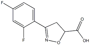 3-(2,4-difluorophenyl)-4,5-dihydro-1,2-oxazole-5-carboxylic acid Struktur