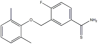 3-(2,6-dimethylphenoxymethyl)-4-fluorobenzene-1-carbothioamide Struktur