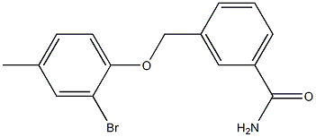 3-(2-bromo-4-methylphenoxymethyl)benzamide Struktur