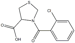 3-(2-chlorobenzoyl)-1,3-thiazolidine-4-carboxylic acid Struktur