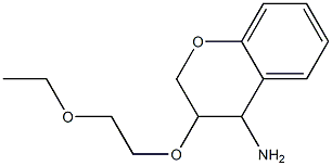 3-(2-ethoxyethoxy)-3,4-dihydro-2H-1-benzopyran-4-amine Struktur