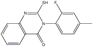 3-(2-fluoro-4-methylphenyl)-2-sulfanyl-3,4-dihydroquinazolin-4-one Struktur