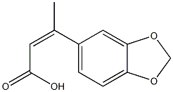 3-(2H-1,3-benzodioxol-5-yl)but-2-enoic acid Struktur