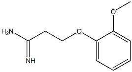 3-(2-methoxyphenoxy)propanimidamide Struktur