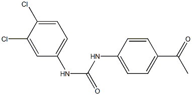 3-(3,4-dichlorophenyl)-1-(4-acetylphenyl)urea Struktur