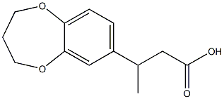 3-(3,4-dihydro-2H-1,5-benzodioxepin-7-yl)butanoic acid Struktur