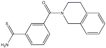 3-(3,4-dihydroisoquinolin-2(1H)-ylcarbonyl)benzenecarbothioamide Struktur