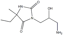 3-(3-amino-2-hydroxypropyl)-5-ethyl-5-methylimidazolidine-2,4-dione Struktur