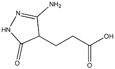 3-(3-amino-5-oxo-4,5-dihydro-1H-pyrazol-4-yl)propanoic acid Struktur