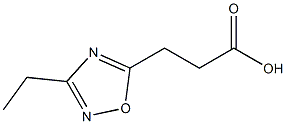 3-(3-ethyl-1,2,4-oxadiazol-5-yl)propanoic acid Struktur