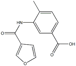 3-(3-furoylamino)-4-methylbenzoic acid Struktur