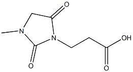 3-(3-methyl-2,5-dioxoimidazolidin-1-yl)propanoic acid Struktur