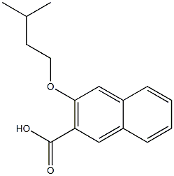 3-(3-methylbutoxy)naphthalene-2-carboxylic acid Struktur