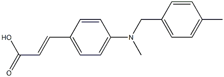 3-(4-{methyl[(4-methylphenyl)methyl]amino}phenyl)prop-2-enoic acid Struktur