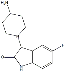 3-(4-aminopiperidin-1-yl)-5-fluoro-2,3-dihydro-1H-indol-2-one Struktur