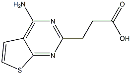 3-(4-aminothieno[2,3-d]pyrimidin-2-yl)propanoic acid Struktur