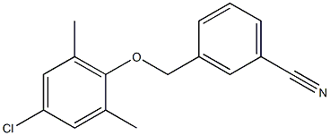 3-(4-chloro-2,6-dimethylphenoxymethyl)benzonitrile Struktur