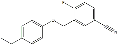 3-(4-ethylphenoxymethyl)-4-fluorobenzonitrile Struktur