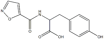 3-(4-hydroxyphenyl)-2-(1,2-oxazol-5-ylformamido)propanoic acid Struktur