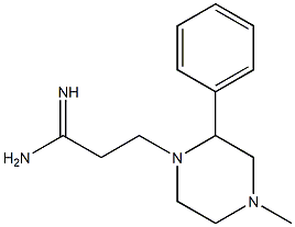 3-(4-methyl-2-phenylpiperazin-1-yl)propanimidamide Struktur