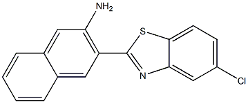 3-(5-chloro-1,3-benzothiazol-2-yl)naphthalen-2-amine Struktur