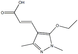 3-(5-ethoxy-1,3-dimethyl-1H-pyrazol-4-yl)prop-2-enoic acid Struktur