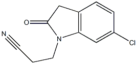 3-(6-chloro-2-oxo-2,3-dihydro-1H-indol-1-yl)propanenitrile Struktur