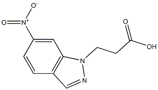 3-(6-nitro-1H-indazol-1-yl)propanoic acid Struktur