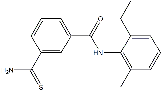 3-(aminocarbonothioyl)-N-(2-ethyl-6-methylphenyl)benzamide Struktur