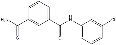 3-(aminocarbonothioyl)-N-(3-chlorophenyl)benzamide Struktur