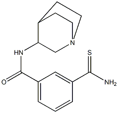 3-(aminocarbonothioyl)-N-1-azabicyclo[2.2.2]oct-3-ylbenzamide Struktur