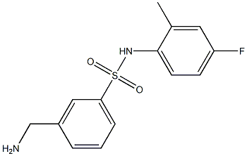 3-(aminomethyl)-N-(4-fluoro-2-methylphenyl)benzenesulfonamide Struktur