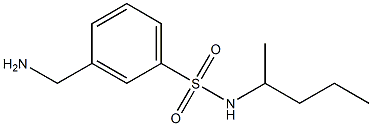 3-(aminomethyl)-N-(pentan-2-yl)benzene-1-sulfonamide Struktur