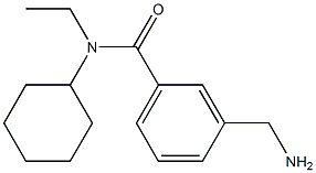 3-(aminomethyl)-N-cyclohexyl-N-ethylbenzamide Struktur