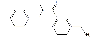 3-(aminomethyl)-N-methyl-N-[(4-methylphenyl)methyl]benzamide Struktur