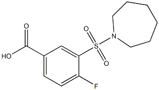 3-(azepane-1-sulfonyl)-4-fluorobenzoic acid Struktur