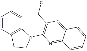 3-(chloromethyl)-2-(2,3-dihydro-1H-indol-1-yl)quinoline Struktur