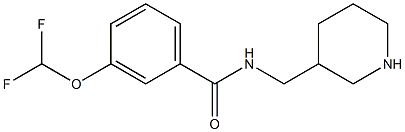 3-(difluoromethoxy)-N-(piperidin-3-ylmethyl)benzamide Struktur