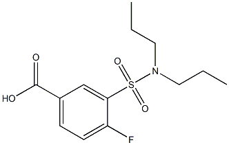 3-(dipropylsulfamoyl)-4-fluorobenzoic acid Struktur