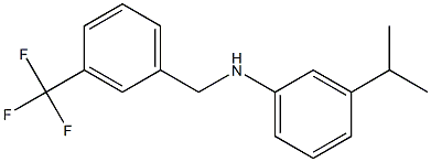 3-(propan-2-yl)-N-{[3-(trifluoromethyl)phenyl]methyl}aniline Struktur