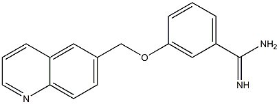 3-(quinolin-6-ylmethoxy)benzene-1-carboximidamide Struktur