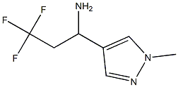 3,3,3-trifluoro-1-(1-methyl-1H-pyrazol-4-yl)propan-1-amine Struktur