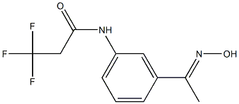 3,3,3-trifluoro-N-{3-[(1E)-N-hydroxyethanimidoyl]phenyl}propanamide Struktur