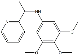 3,4,5-trimethoxy-N-[1-(pyridin-2-yl)ethyl]aniline Struktur