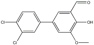 3',4'-dichloro-4-hydroxy-5-methoxy-1,1'-biphenyl-3-carbaldehyde Struktur