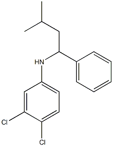 3,4-dichloro-N-(3-methyl-1-phenylbutyl)aniline Struktur