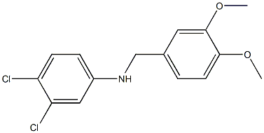 3,4-dichloro-N-[(3,4-dimethoxyphenyl)methyl]aniline Struktur