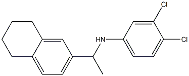 3,4-dichloro-N-[1-(5,6,7,8-tetrahydronaphthalen-2-yl)ethyl]aniline Struktur